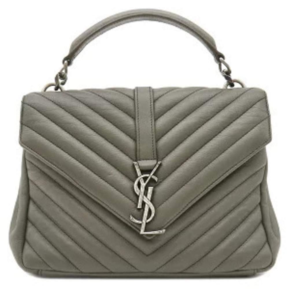 Saint Laurent bag College leather gray handbag shoulder